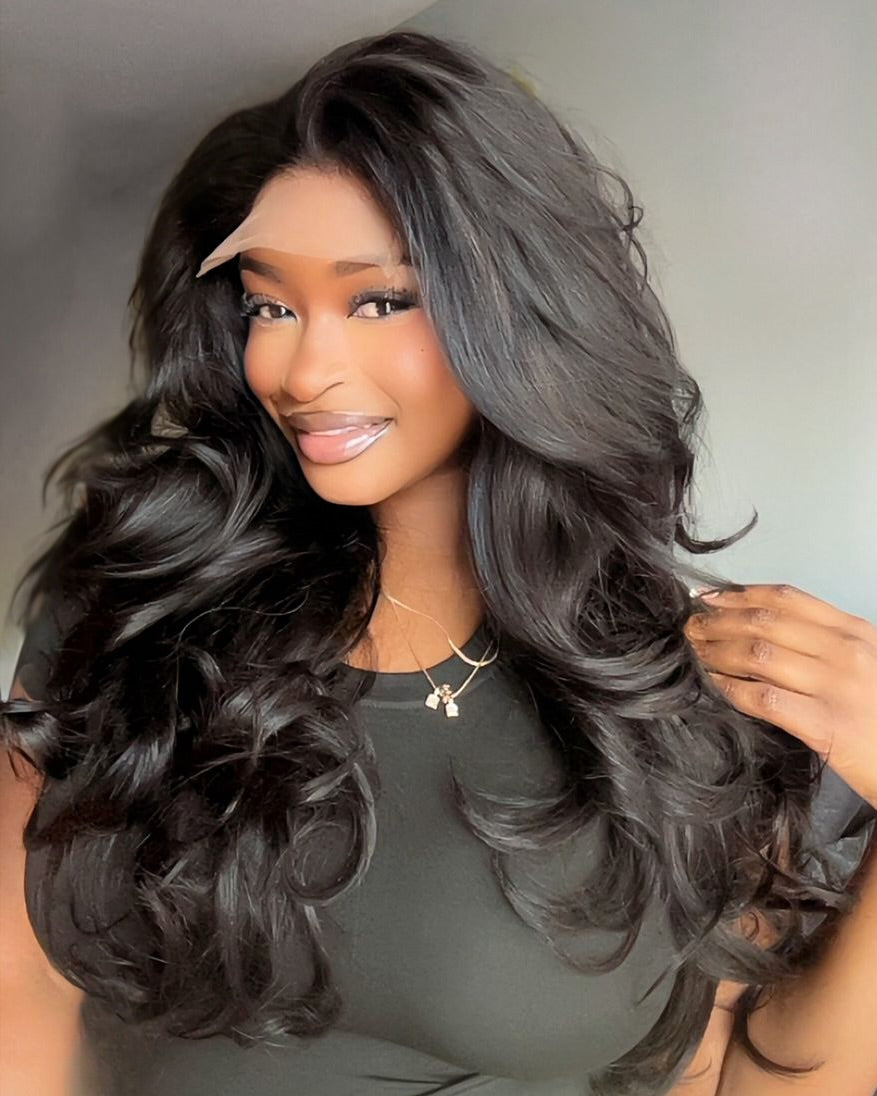Lolo Signature 24" Layered Curls Glueless Virgin Hair Wig – 350g Density (Pre-Plucked)